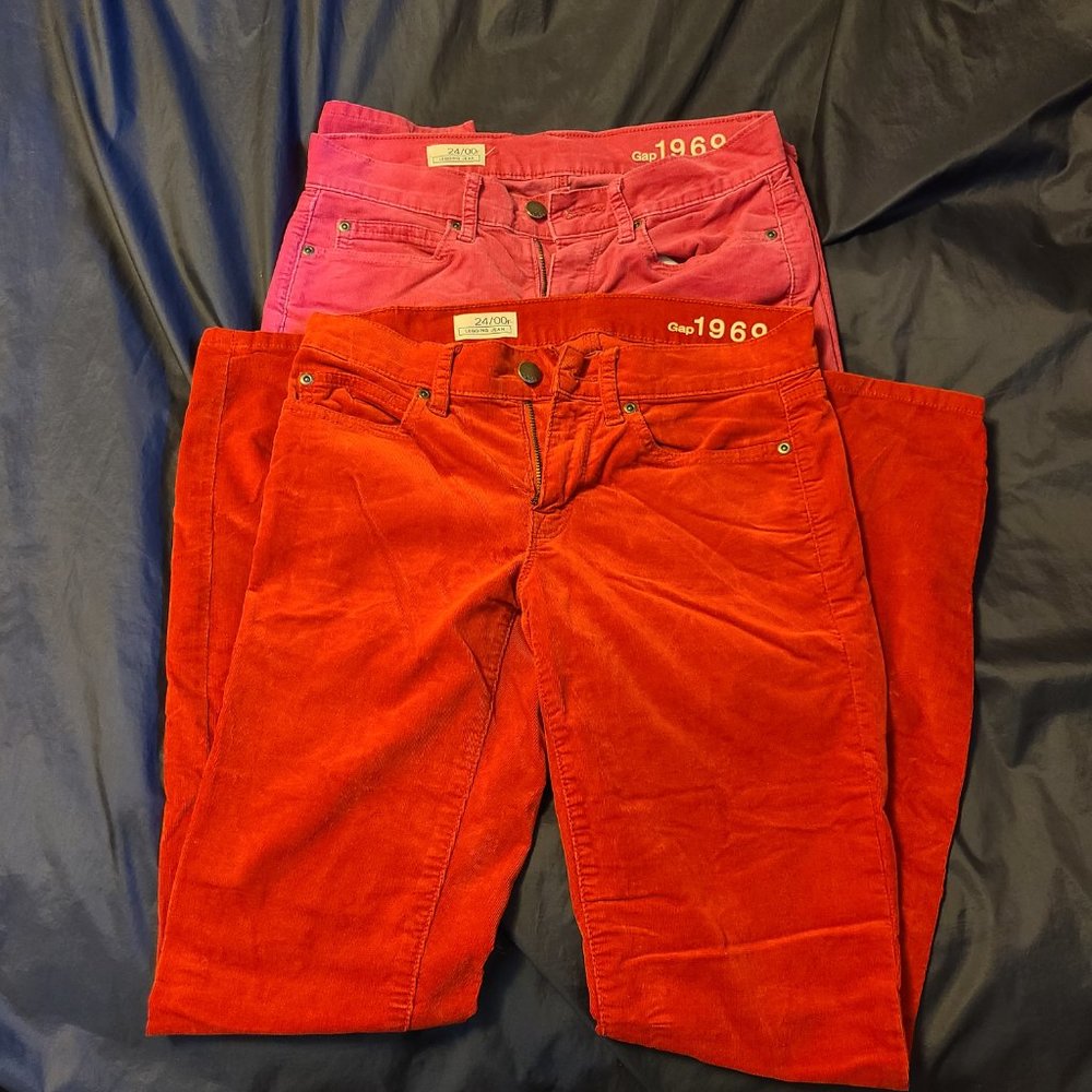 Gap 1969 Women Corduroy Legging Jeans - 2 pants - Picture 2 of 8